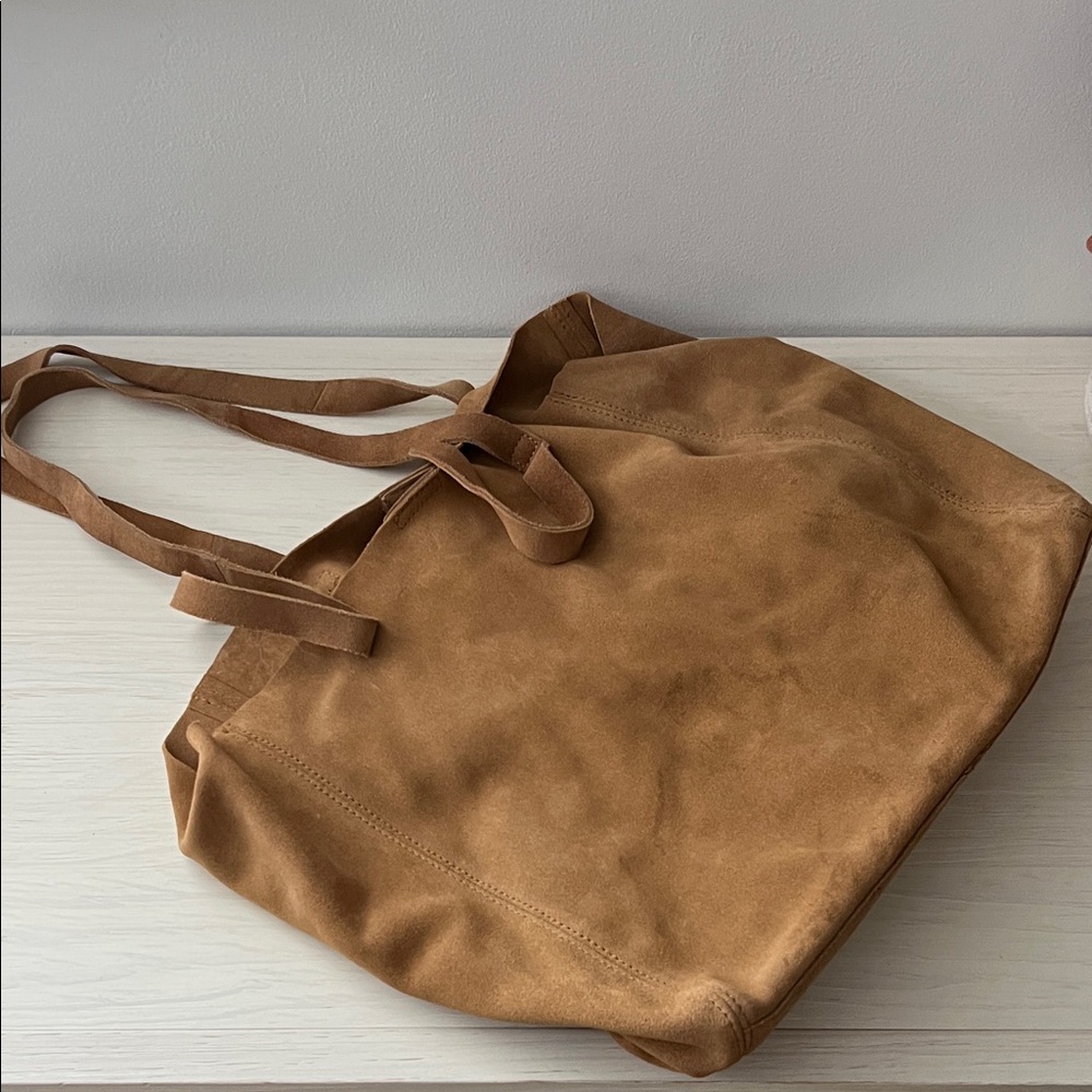 Mango Suede Tote Bag